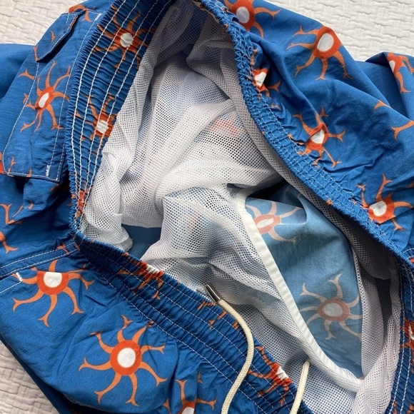 Le Sirenuse Positano Men’s Swim Trunks Sz 34 3XL Made In Italy Blue LinedBeach - Picture 4 of 11